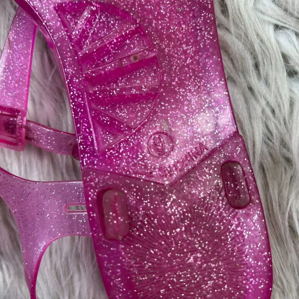 Kate Spade New York Glitter Thong Slingback Jelly Sandals‎